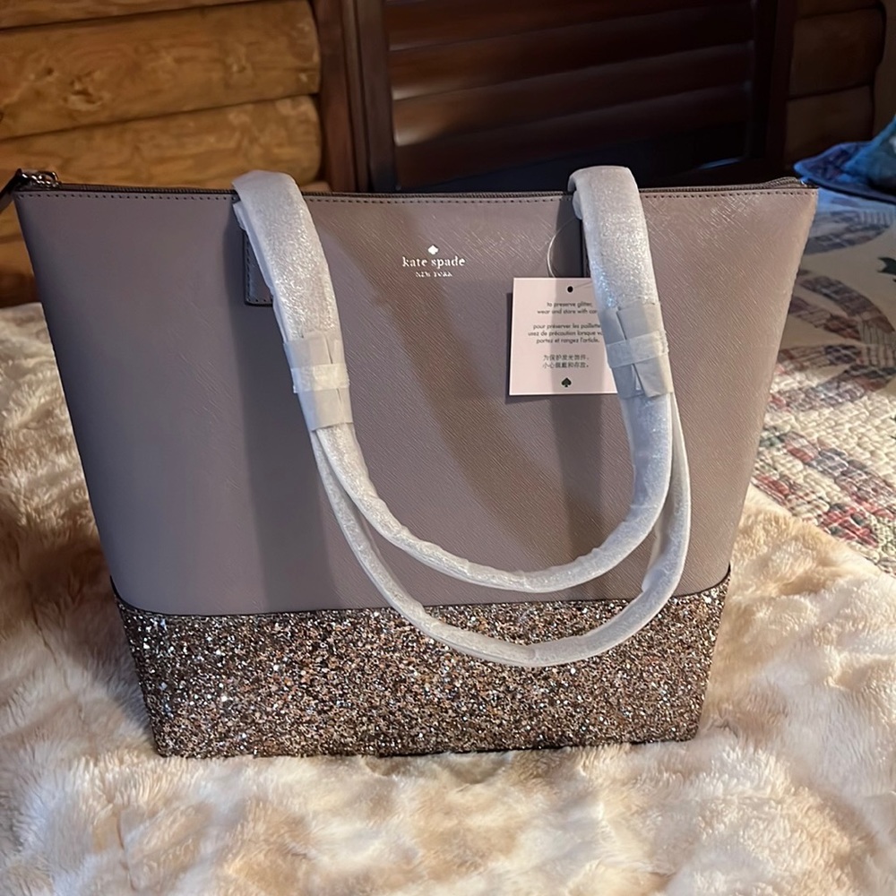 Kate Spade purse with glitter detail